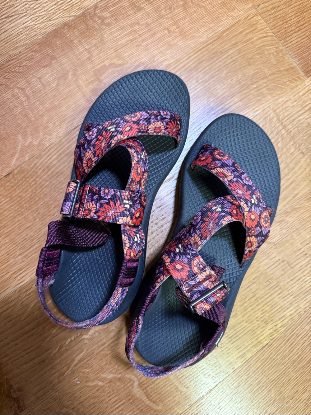 Chaco Woodstock Mega Z limited edition Floral Strap Sandals - Purple & Orange